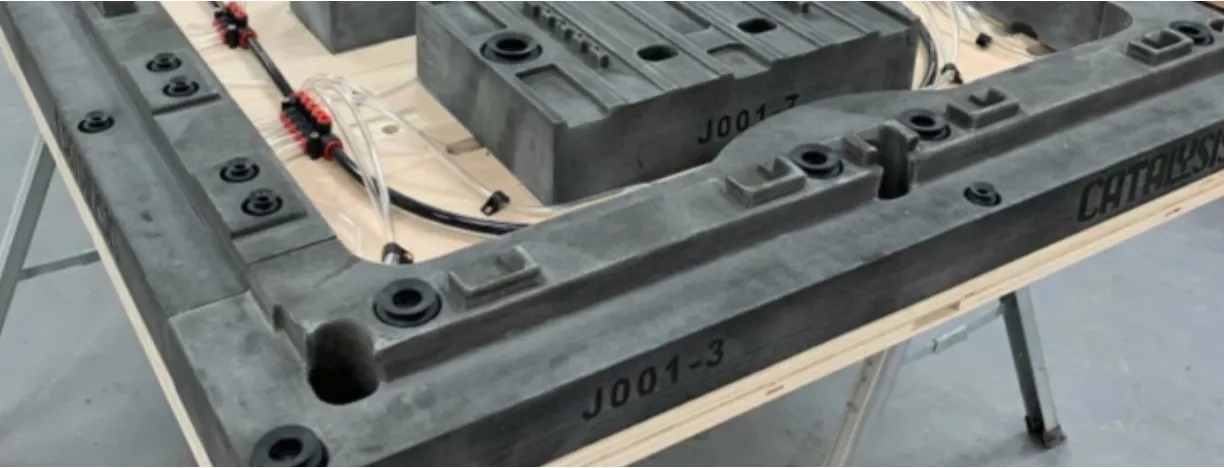 3D printed thermoforming tool on the workbench